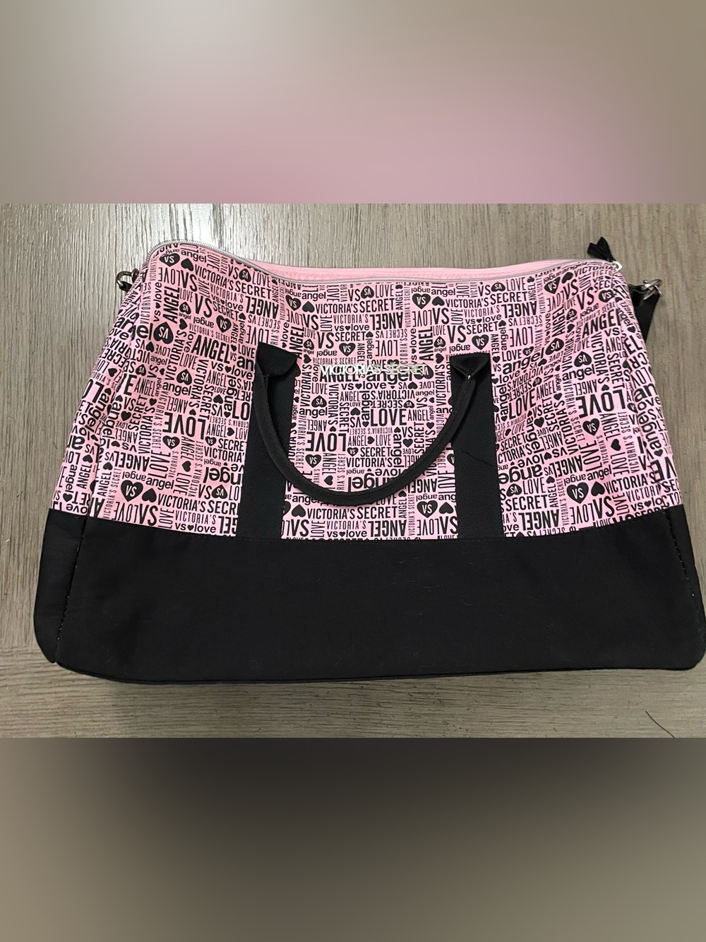 Victoria’s Secret Angel Weekender duffel bag, large, with long shoulder strap